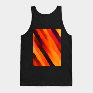 Hot flaming fire gradient - Abstract Geometric Pattern Tank Top